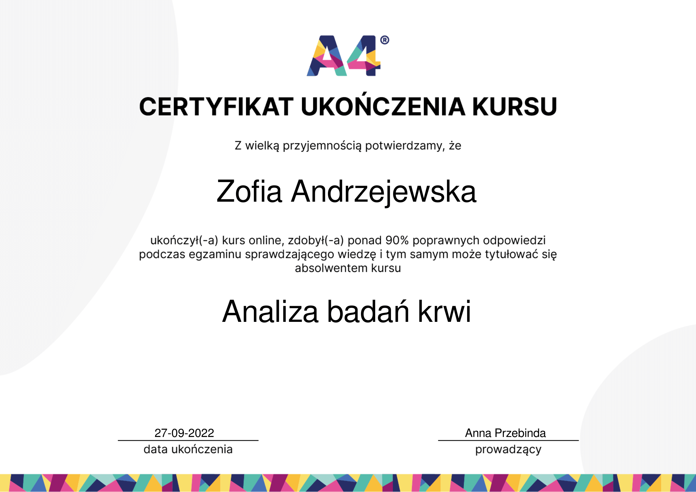 certyfikat
