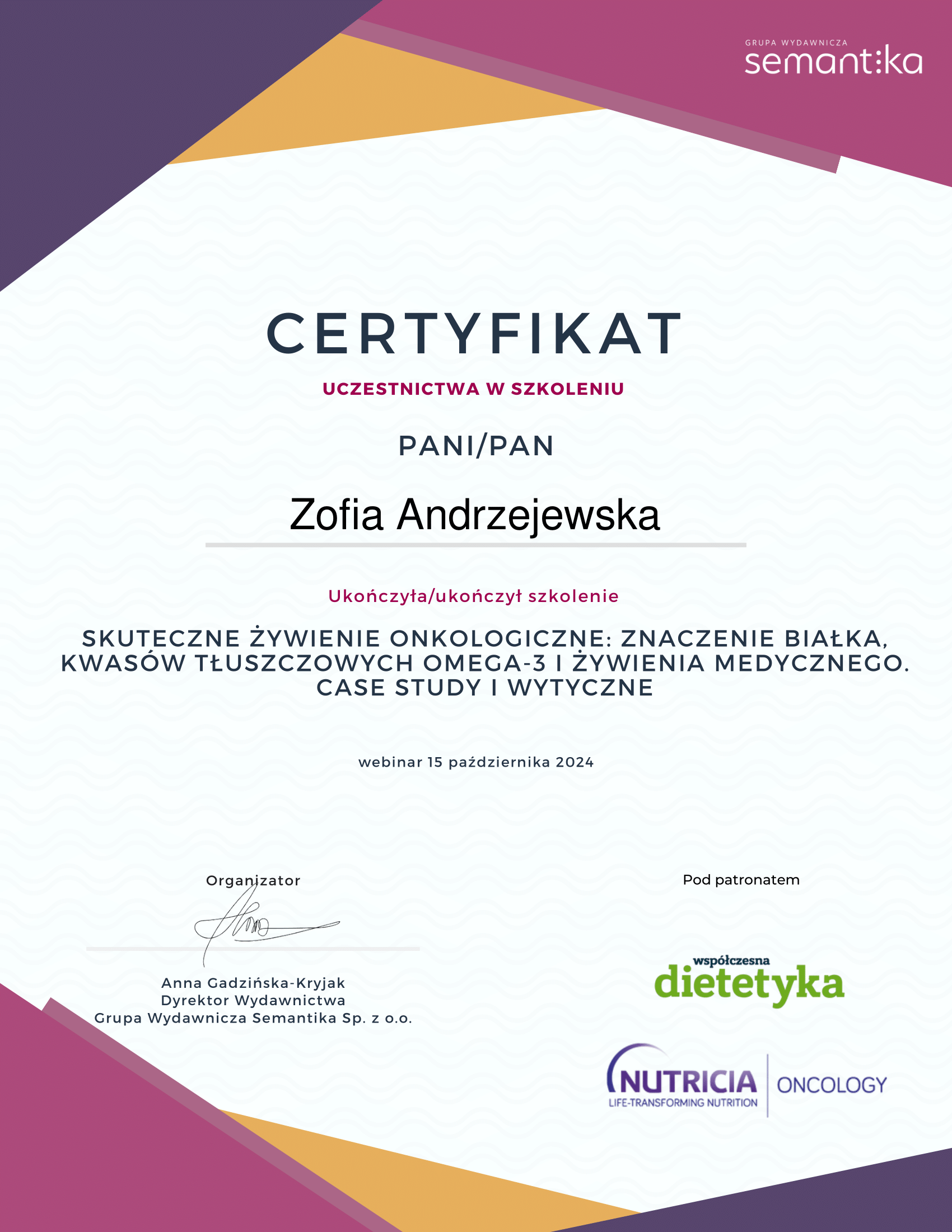 certyfikat